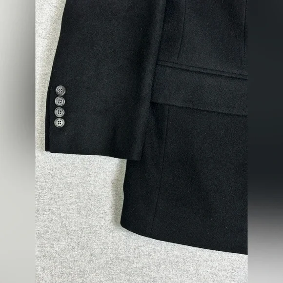 Bill Blass Blazer Mens 44R Black 100% Camel Hair Sport Coat Made in USA‎